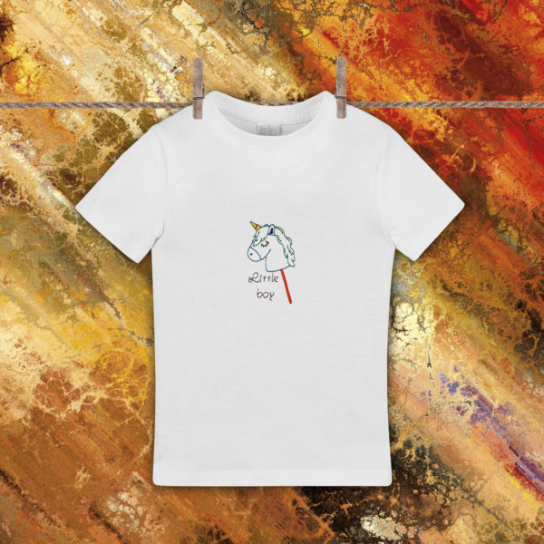 Unicorn, little boy – tricou copii, brodat, lws 549
